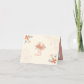 Aprilse regen brengt May bloemen Dank je wel kaart (Achterkant)