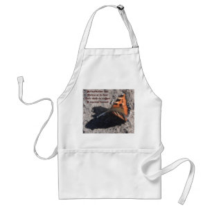Apron all Butterflies Rest Poem by Ladee Basset Standaard Schort