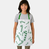 Apron (ao) - Green Candy Canes Schort (Insitu)