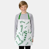 Apron (ao) - Green Candy Canes Schort (Gedragen)