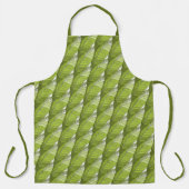 Apron (ao) - Green Feather Shapes in het gesneden Schort (Voorkant)