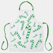 Apron (ao) - Groen gestreept snoepriet Schort (Voorkant)