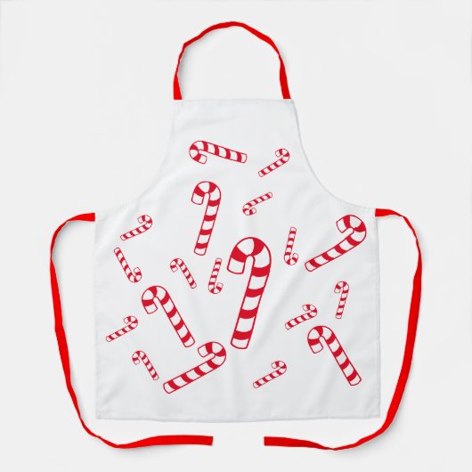 Apron (ao) - Red Candy Canes Schort (Voorkant)