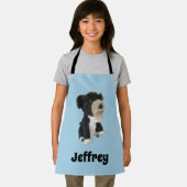 Apron - Black and White Speelgoed Dog Schort (Insitu)