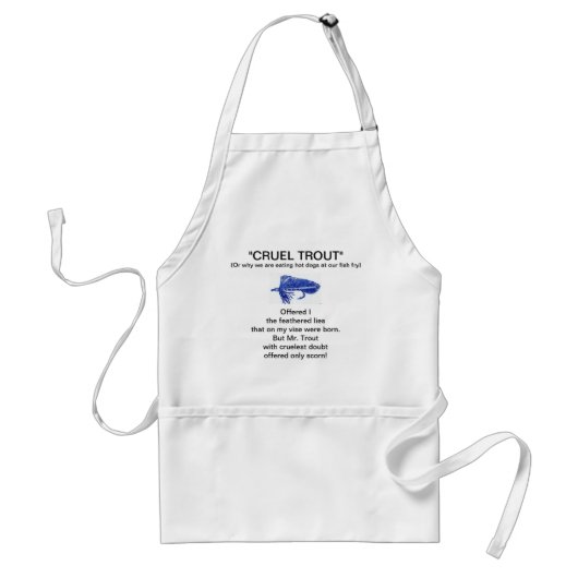 Apron "Blue Matuka-Cruel Trout" Standaard Schort (Voorkant)