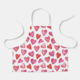 Apron Children (61 x 51 cm) - Hearts Pattern Schort