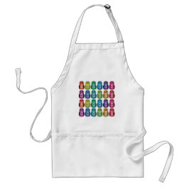 Apron - Cute Rainbow Matryoshka Owl Standaard Schort