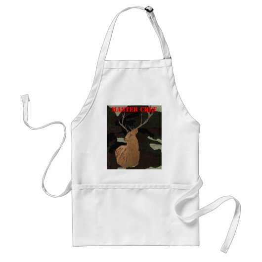 Apron - Deer over Camouflage achtergrond Standaard Schort (Voorkant)