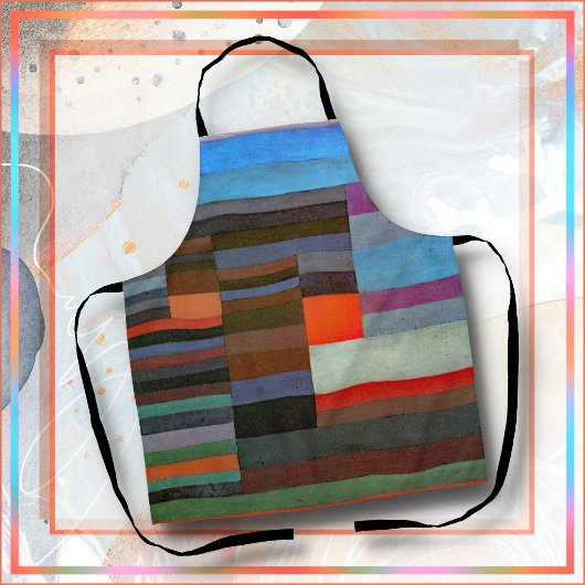 APRON - "Fire in the Evening" - Paul Klee Schort