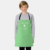 Apron for kids - Kids' cooking apron - green Schort (Gedragen)