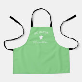 Apron for kids - Kids' cooking apron - green Schort (Voorkant)