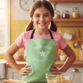 Apron for kids - Kids' cooking apron - green Schort