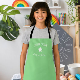 Apron for kids - Kids' cooking apron - green Schort