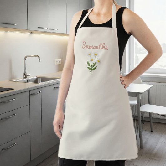 Apron for Women with Daisies Schort