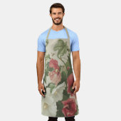 Apron - Garden Flowers Apron for Women - Hollyhock Schort (Gedragen)
