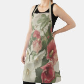 Apron - Garden Flowers Apron for Women - Hollyhock Schort (Insitu)