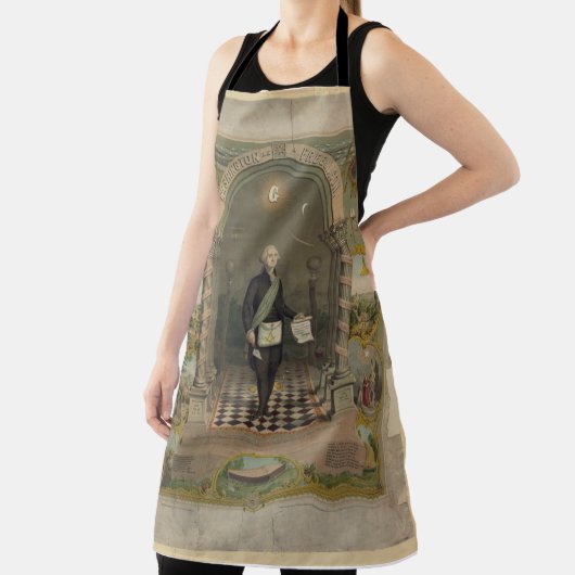 Apron - George Washington als Freemason Schort (Insitu)