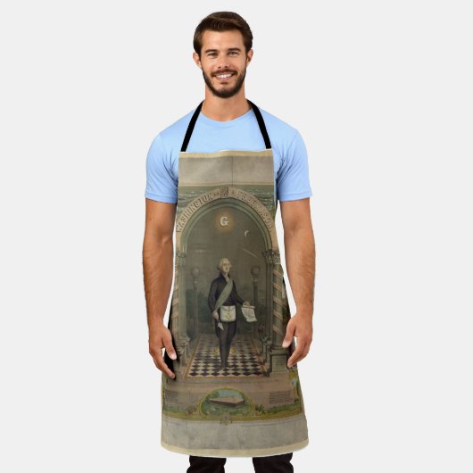 Apron - George Washington als Freemason Schort (Gedragen)