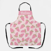 Apron gepersonaliseerd aardbeienpatroon schort (Voorkant)