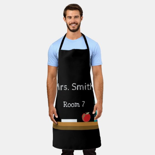 Apron gepersonaliseerde leraar in Faux-alkboard Schort (Gedragen)