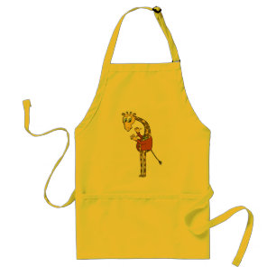 apron " grappige giraffe " - cartoon standaard schort