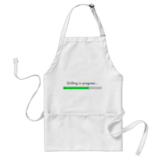 Apron "Grilling in progress" Standaard Schort (Voorkant)