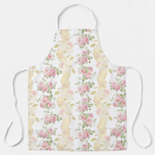 Apron in Paulette Toile Stripe in buttercup Schort (Voorkant)
