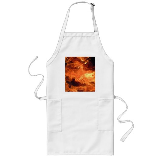 Apron in vlammen lang schort (Voorkant)