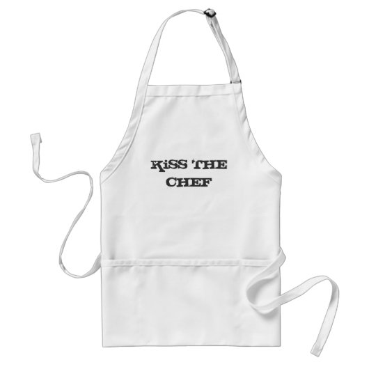 Apron "KiSS THE CHEF" Standaard Schort (Voorkant)