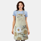 Apron, land Floral Women's Name Schort (Gedragen)