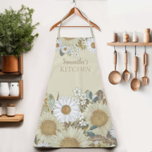 Apron, land Floral Women's Name