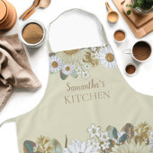 Apron, land Floral Women's Name Schort