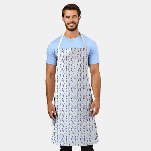 Apron Large (68,6x86,4 cm) - Lavender Pattern Schort (Gedragen)