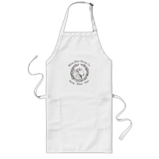Apron - Lavender Border Leicester Logo Lang Schort