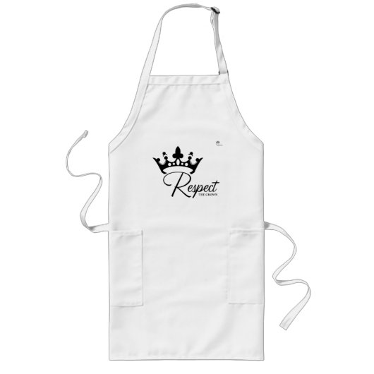 Apron-Long "Respect the Crown" Lang Schort (Voorkant)