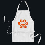Apron Love Paws on Paws Oranje Standaard Schort<br><div class="desc">Apron Love Paws on Paws Oranje</div>