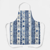 Apron Medium (66 x 76,2cm)- Blue And White Pattern Schort (Voorkant)