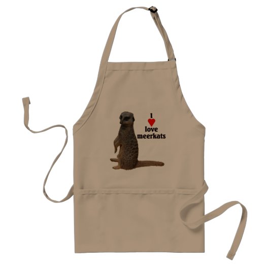 Apron "Meerkats " Standaard Schort (Voorkant)