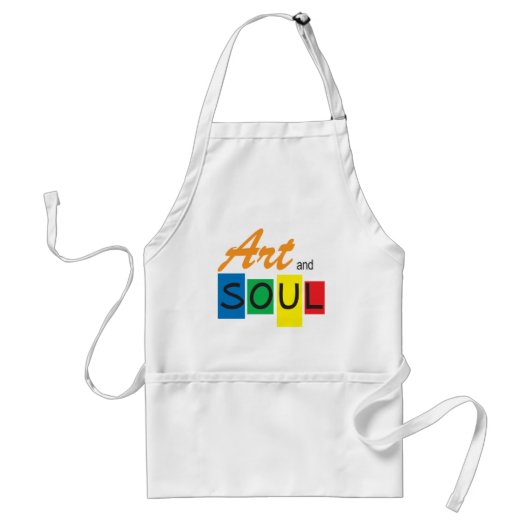 Apron met een kleine Art en Soul Standaard Schort (Voorkant)