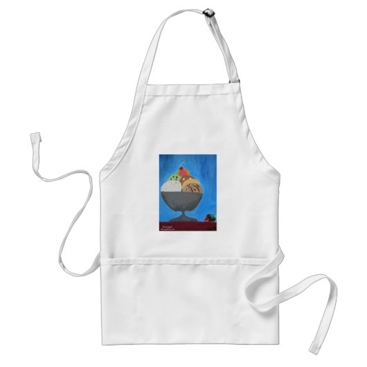 Apron met "Ice Cream" door ALarsenArtist Standaard Schort (Voorkant)