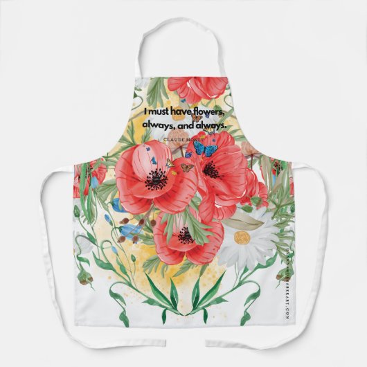 Apron met Monet Quote voor vrouwen Schort (Voorkant)