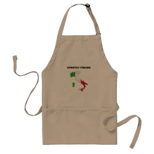 Apron met strikt Italiaanse vlag en landkaart Standaard Schort