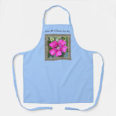 Apron met verbluffende magenta Hibiscus Schort (Voorkant)
