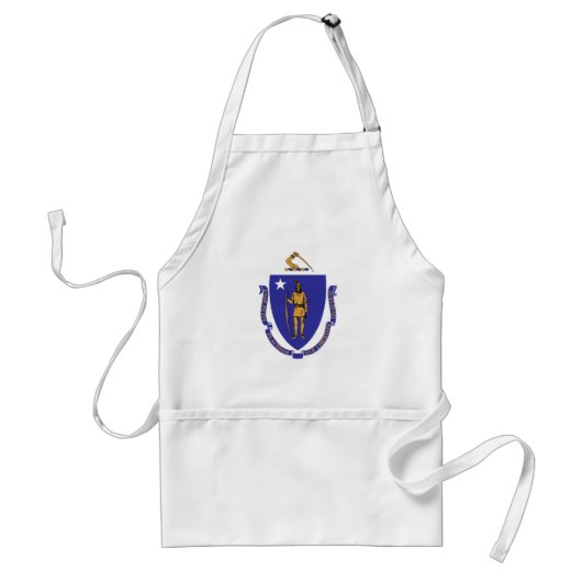 Apron met vlag van Massachuttes, VS Standaard Schort (Voorkant)