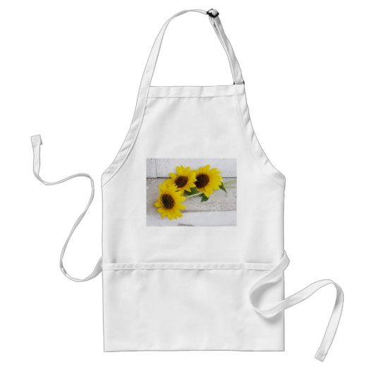 Apron met zonnebloemen standaard schort (Voorkant)