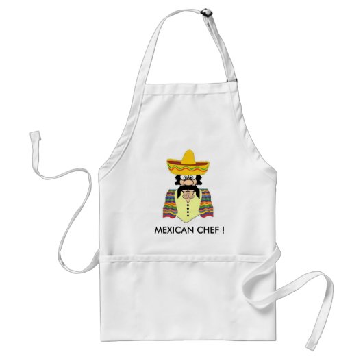 Apron, MEXICAN CHEF! Standaard Schort (Voorkant)