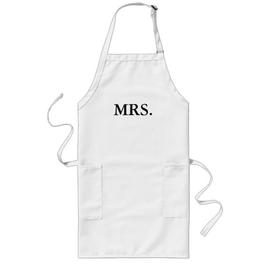 APRON-MR EN MRS. BRIDE EN GROOM LANG SCHORT (Voorkant)