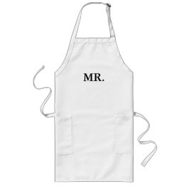 APRON-MR EN MRS. BRIDE EN GROOM LANG SCHORT