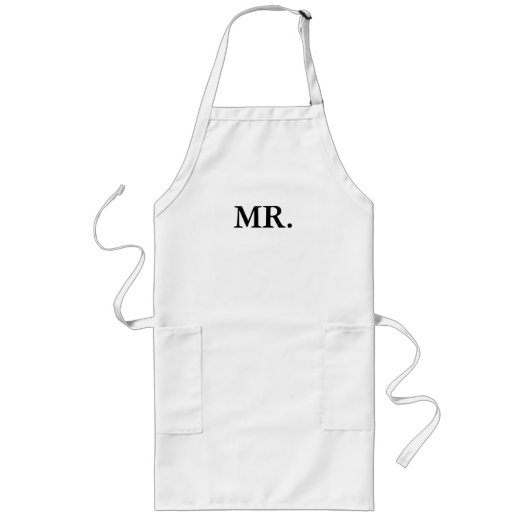 APRON-MR EN MRS. BRIDE EN GROOM LANG SCHORT (Voorkant)