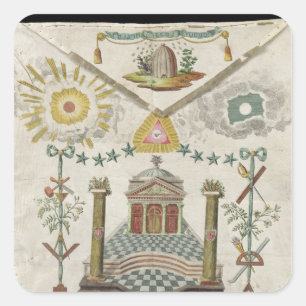 Apron of a Master of Saint-Julien Lodge in Vierkante Sticker